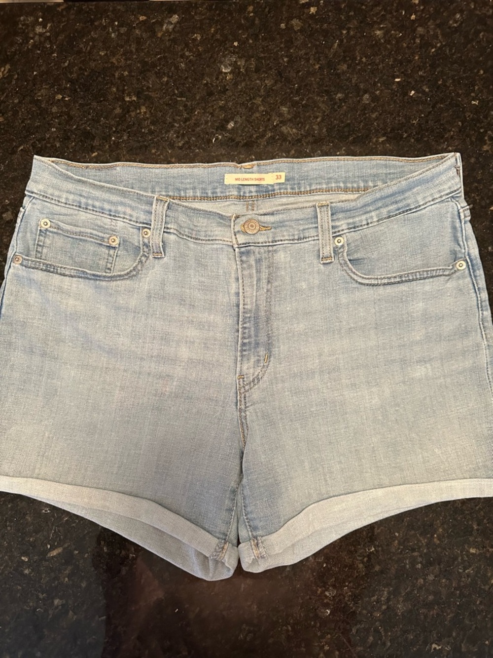 Levi's Light Blue Denim Rolled-Hem Women's Shorts